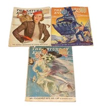 Vintage 1938 1939 Saturday Evening Post Magazine 3 Issue Lot Wedding June Sept image 1