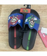 Super Mario Bros Boys Sandals Size  2/3 Nintendo Game Flip Flops Slides New - $15.96 CAD
