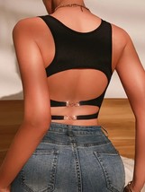 Women&#39;s Elegant Backless Cropped Tank Top with Waist Chain. - $9.29