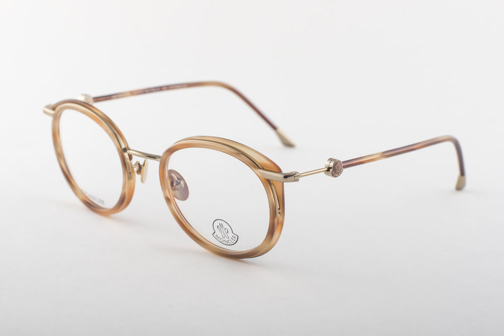 MONCLER MC009-V04 Gold Tortoise Titanium Eyeglasses MC 009-V04