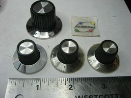 Equipment Knob Round Plastic Aluminum Assorted - USED Qty 4 - £6.10 GBP