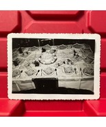 Birthday Party Cake And Plates Table Set 4 1/2 x 3 1/8 Photograph Vintag... - $170.87 MXN