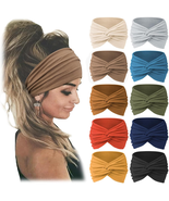10 PCS Women Headbands African Wide Hair Wrap Extra Turban Head Bands fo... - $354.55 MXN