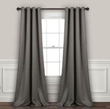 Lush Décor Insulated Blackout Curtains Dark Grey 52&quot;W X 95&quot;L - £45.55 GBP