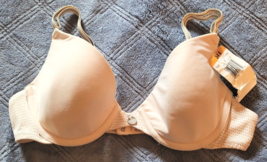 34A Vintage Body Breathe Silver by Vanity Fair Demi Contour Underwire Bra 75257 - £17.09 GBP