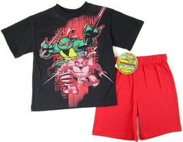 NWT Teenage Mutant Ninja Turtles Boy&#39;s 2 Pc. T-Shirt &amp; Shorts Play Set O... - £9.36 GBP