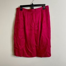 Unbranded Fushia Pink Womens Skirt 100 % Silk Lined Zip Elastic Waist Si... - $15.40