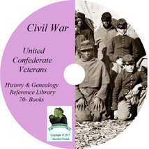 United C.S.A. Veterans - History &amp; Genealogy - Civil War 70 Books On Dvd Cd - £5.38 GBP