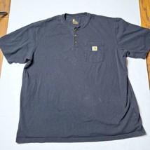 Carhartt Mens Polo Shirt Size 2XL Original Fit Brown Short Sleeve Logo Pocket - £11.84 GBP
