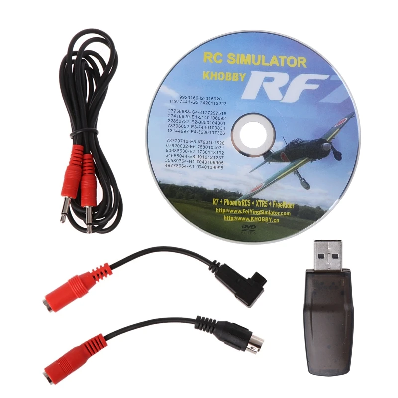 22in1 FPV RC USB Flight Simulator Cables Support Professional Simulator ... - £13.07 GBP