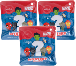 3 Marvel Hallmark Mystery Ornaments Blind Pack Lot Stocking Stuffers Series1 NEW - £11.02 GBP
