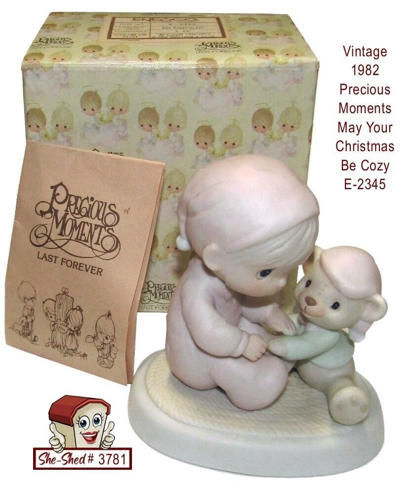 Primary image for Vintage Enesco 1982 Precious Moments May Your Christmas Be Cozy E-2345 w/ box