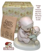 Vintage Enesco 1982 Precious Moments May Your Christmas Be Cozy E-2345 w... - £19.63 GBP