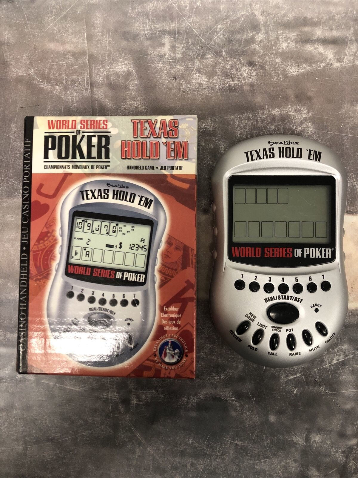 Texas Hold 'Em World Series of Poker Handheld Excalibur Electronic Card Game - $6.92
