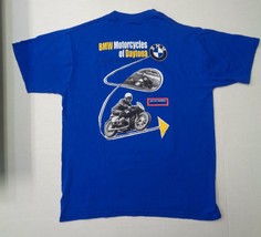 BMW Motorcycles of Daytona FL Jerzees T Shirt Medium Blue - £10.91 GBP