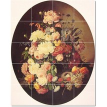 Severin Roesen Flowers Painting Ceramic Tile Mural BTZ23005 - £159.84 GBP+