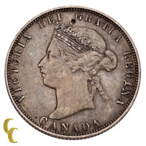 1874-H Canada 25 Cents Coin (VF) Very Fine Condition - £56.27 GBP