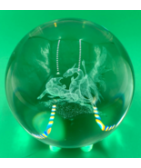 Dragons Laser Etched 3 inch Clear Glass Ball - £47.95 GBP