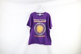 Vintage 90s Streetwear Womens Large Spell Out Marthas Vineyard Sun T-Shirt USA - £31.07 GBP