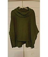 Vice Versa Women&#39;s Size Medium Deep Green Sweater Poncho - £23.75 GBP