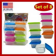 8 Pcs/Pk Reusable MINI- Containers W Lid Stackable 2.6/80mL Oz Baby Food Storage - £3.15 GBP