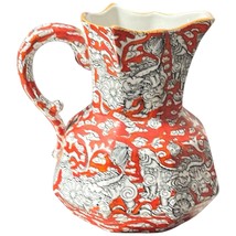 Antique Jug Pitcher Mason&#39;s Ironstone Fu Dog Lion Broad Street Pattern B... - $125.00