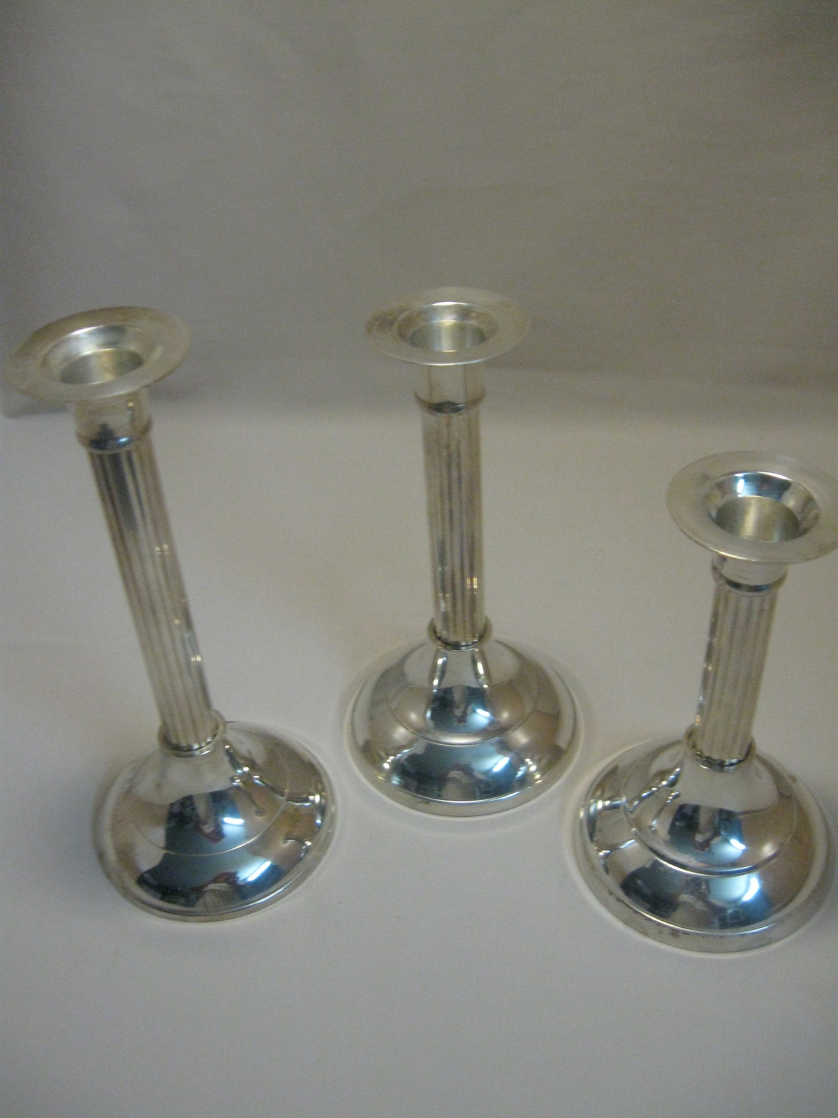 International Silver Co Silver Plate Qty 3 Flute Candle Stick Holders - $12.95