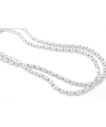 Sterling Silver  24&quot; Reverse Rope Spiral Design Chain Necklace - $121.72 CAD