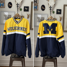 University of Michigan Wolverines NCAA 58 Sports Men&#39;s V-Neck Windbreake... - $41.76