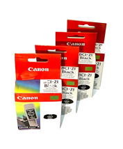 Canon BCI-21 Black Ink Cartridge, OEM Genuine for S100, BJC-2000/4000/5000 4/lot - £14.10 GBP