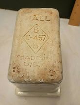 VINTAGE PORCELAIN SODA FOUNTAIN CANISTER HALL BB C-457 WITH LID image 4