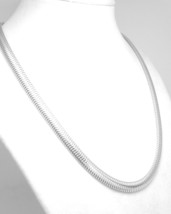 Sterling Silver 18" Oval Snake Chain Necklace - $52.00