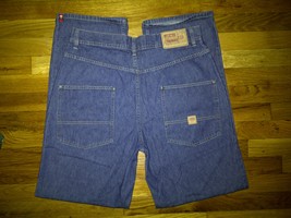 Marc Ecko Unltd Hip Hop Urban Dark Blue Denim Baggy Jeans 32 x 32.5 - £19.97 GBP
