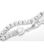 Sterling Silver 24&quot; Diamond Cut Spiral Snake Necklace - $108.04 CAD