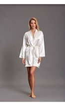 Kimono Smooth Long Sleeve Satin Effect Silk Women&#39;s Andra 862 Dressing Gown - £25.13 GBP
