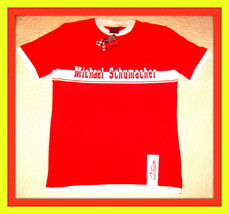 Michael Schumacher T Shirt With Lettering &amp; Logo Red/White Size S  Small , New - £22.10 GBP