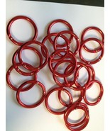 20 ALLOY METAL GATE RINGS COLOR RED BRAND NEW - £9.48 GBP