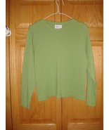 Fresh Produce Top M Green Crew Neck Long Sleeve NWT - $18.48