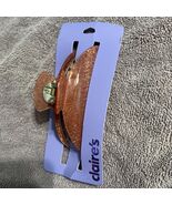 Claire’s Copper Glitter Hair Claw Gold Hardware Sparkle Clamp Clip New - $10.41 CAD