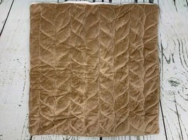 Waffle Weave Throw Pillow Cover 18 x 18in 100 Cotton Square Khaki - £12.75 GBP