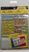 Recollections Clear Stamps Creative Chaos This is Rad Expressions 12 PC New - £4.39 GBP