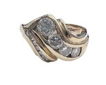 Clear Women&#39;s Cluster ring 14kt Yellow Gold 377015 - £1,574.53 GBP