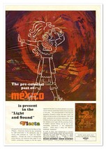 Mexico Tourism Light and Sound Fiesta Vintage 1968 Full-Page Magazine Ad - $13.37 CAD