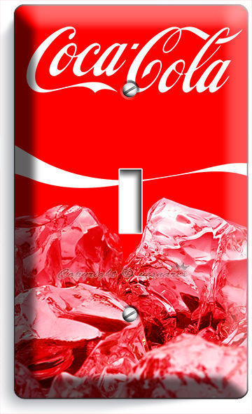 COCA COLA ICE CUBES SINGLE LIGHT SWITCH COVER WALL PLATE COKE KITCHEN ART DECOR