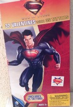 Superman Man of Steel - 32 Valentines Cards with "S" Tattoos NEW ~ Super Cool! - $1.94