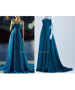 Rosyfancy Empire Waist Ruched Bodice And Full Skirt Chiffon Evening Gown... - £154.53 GBP