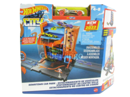 Hot Wheels Downtown Car Park Parking Structure With Car BRAND NEW - £18.90 GBP