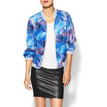 RHYME LOS ANGELES Vera Printed Jacket Blue/purple swirl paisley XS NEW - £22.30 GBP