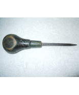 Vintage Blue Wood Handled Scratch Awl Punch Tool - $6.99