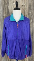 Vintage 80&#39;s 90&#39;s Woolrich Windbreaker Jacket Men&#39;s XL Multicolor Full Zip  - £15.52 GBP